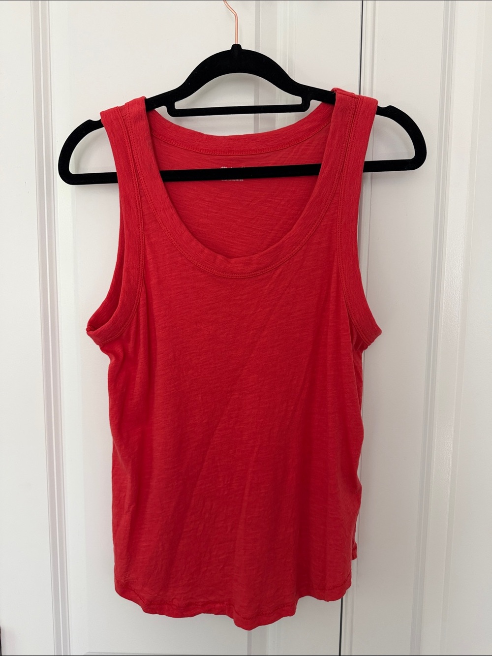 Madewell Red Scoop Neck Tank Top